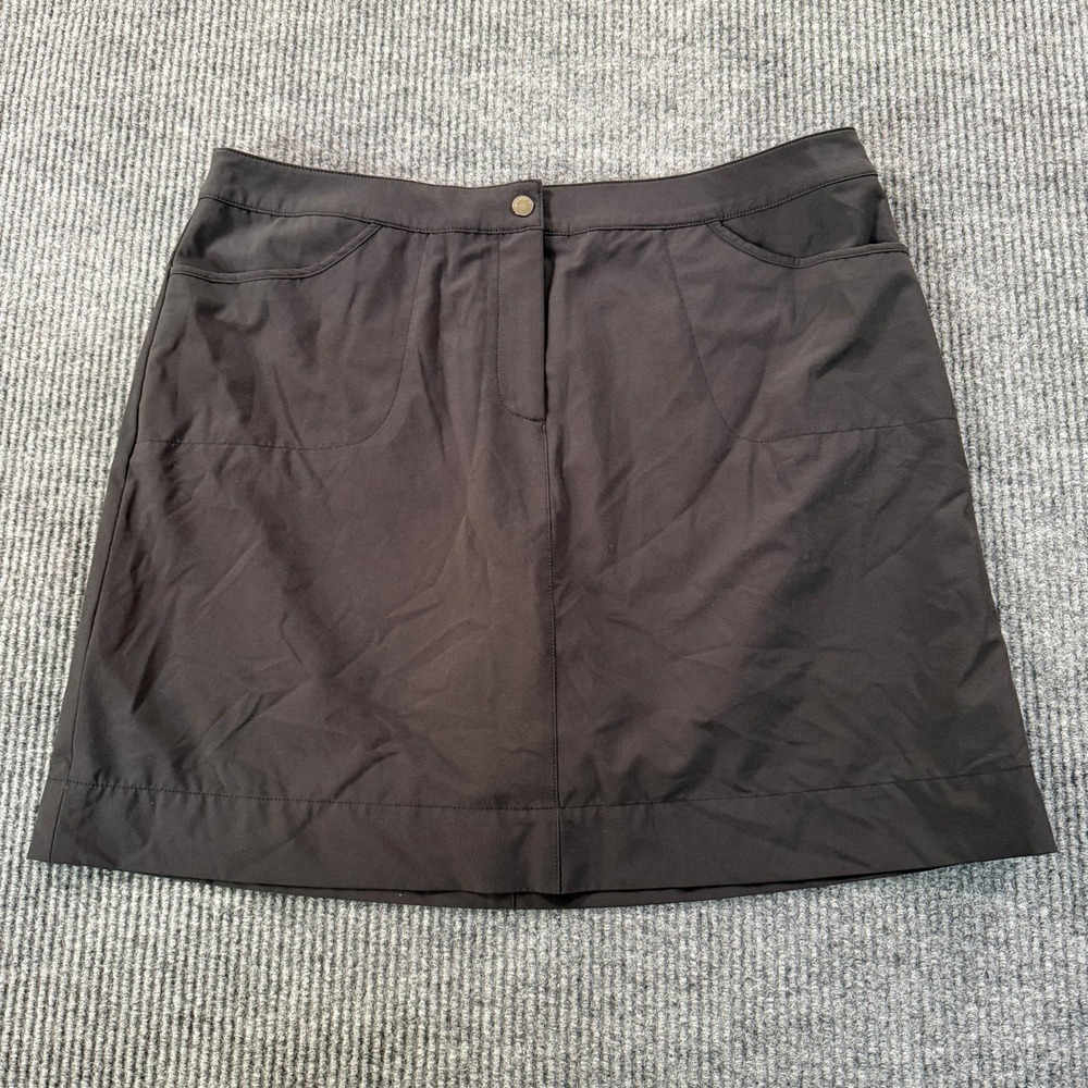 Cutter & Buck Womens Golf Skort Size 16 Black Stretch Performance Skort Shorts